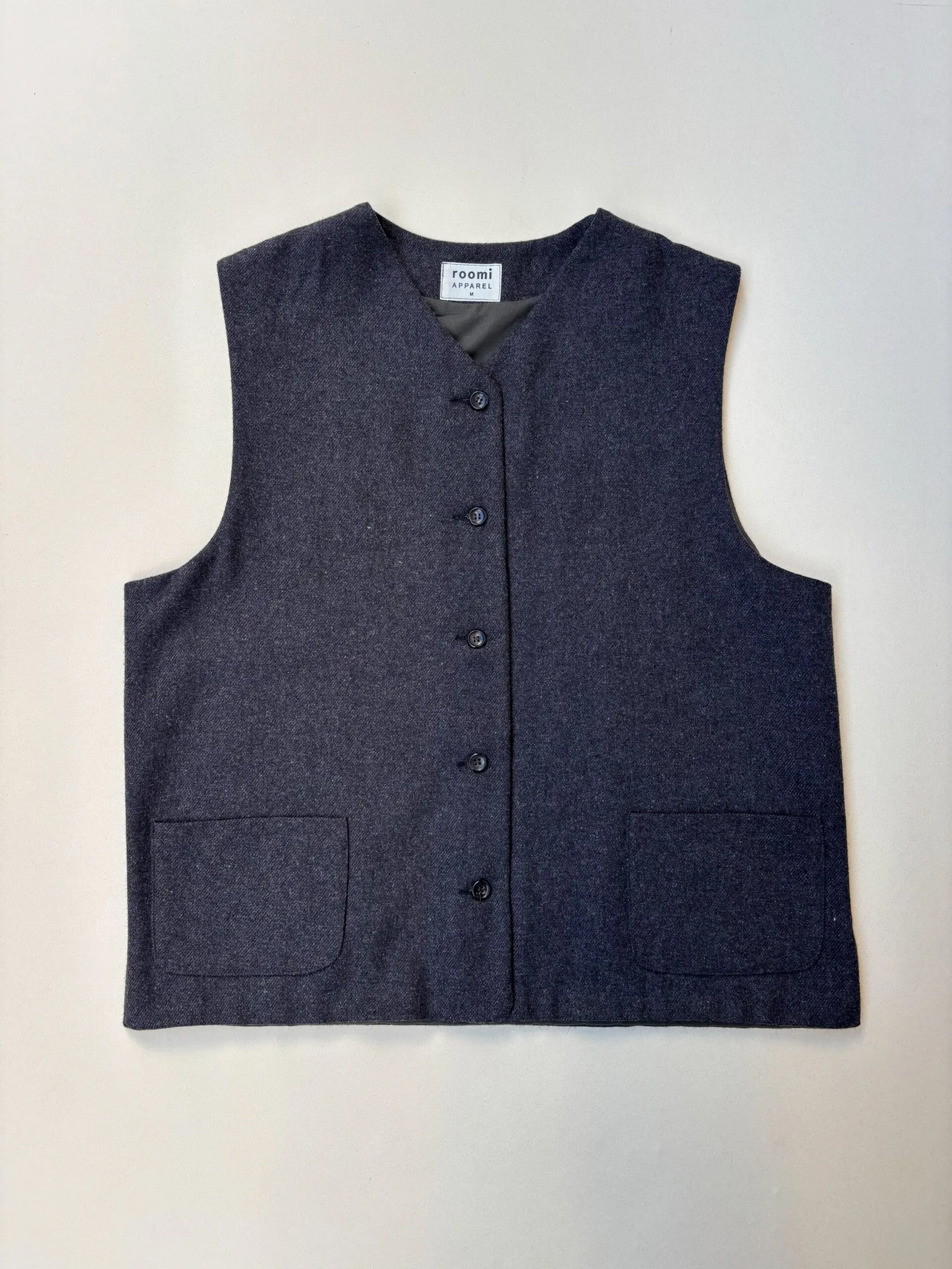 Kamali Waistcoat | Charcoal Wool - Image 1