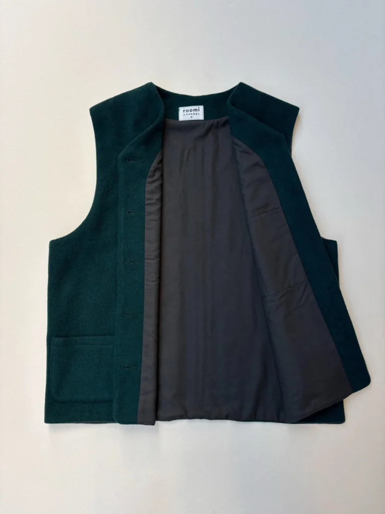 Kamali Waistcoat | Green Wool