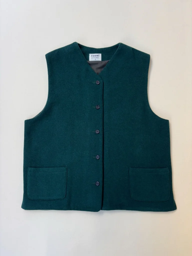 Kamali Waistcoat | Green Wool
