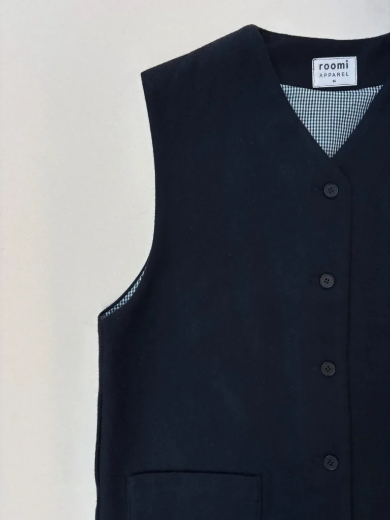 Kamali Waistcoat | Black Wool