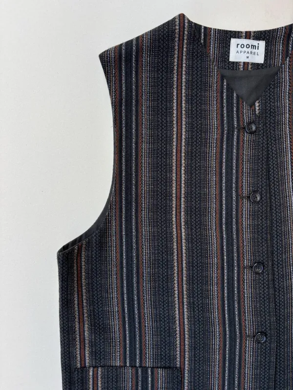 Kamali Waistcoat | Striped Cotton