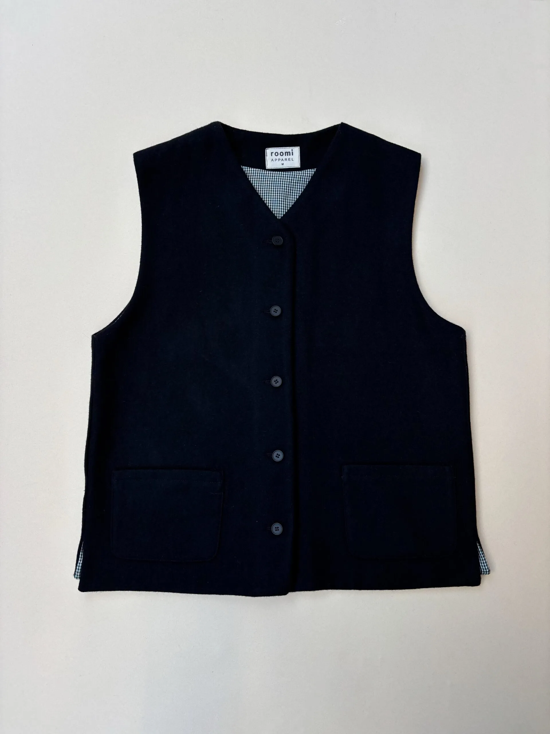 Kamali Waistcoat | Black Wool - Image 1