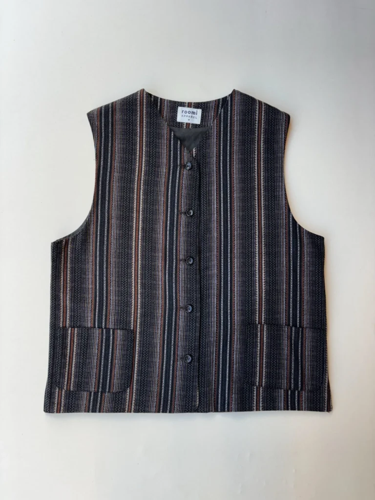 Kamali Waistcoat | Striped Cotton