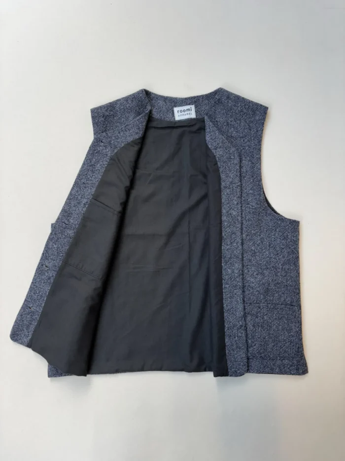 Kamali Waistcoat | Grey Wool - Image 3