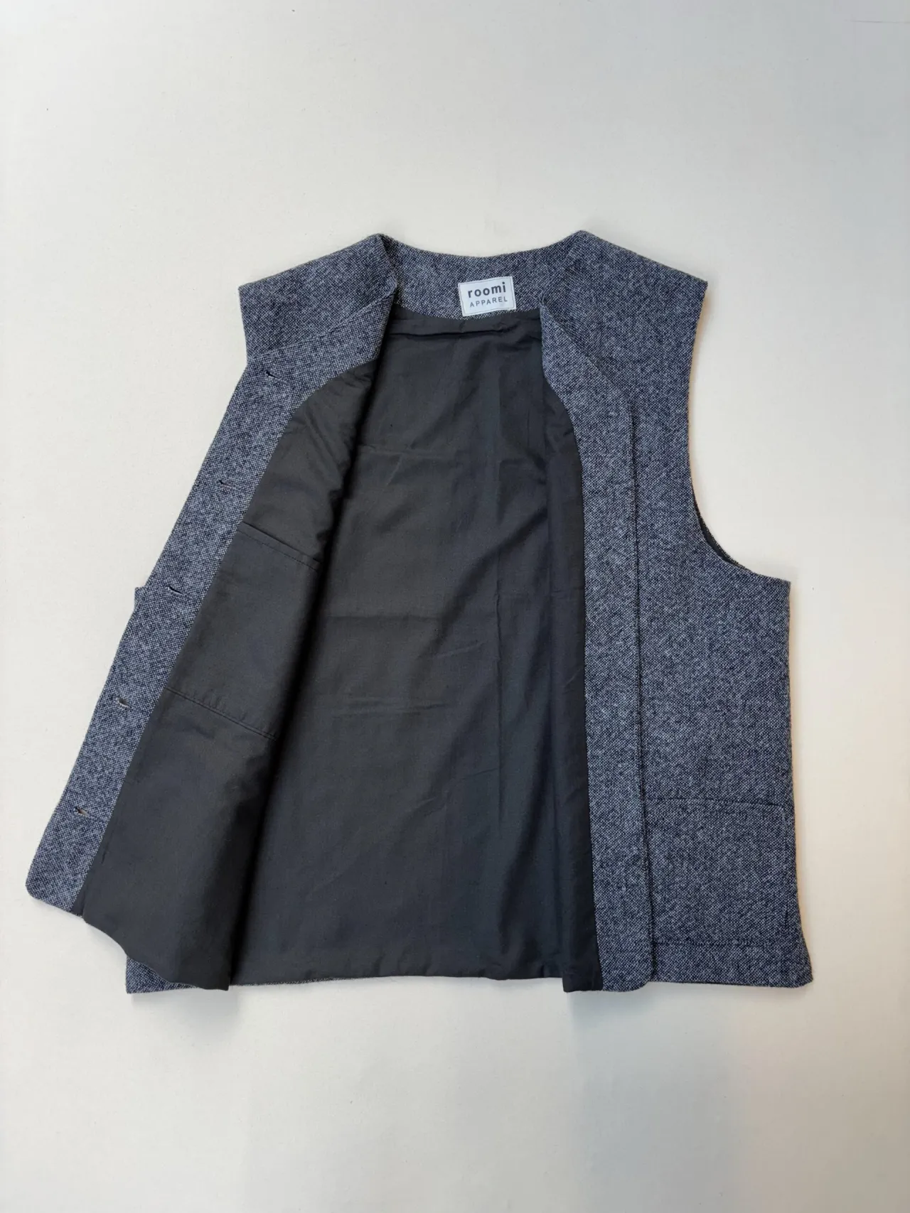 Kamali Waistcoat | Grey Wool - Image 3