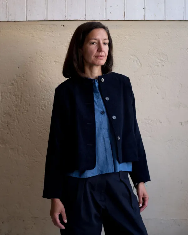 Maria Jacket | Navy Needlecord