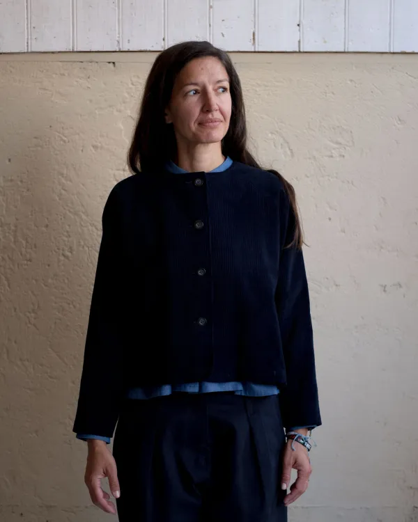 Maria Jacket | Navy Needlecord