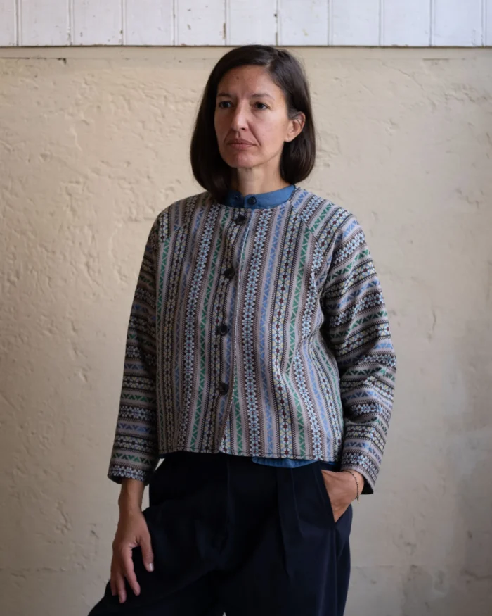 Maria Jacket | Patterned Silk-wool Blend - Image 1
