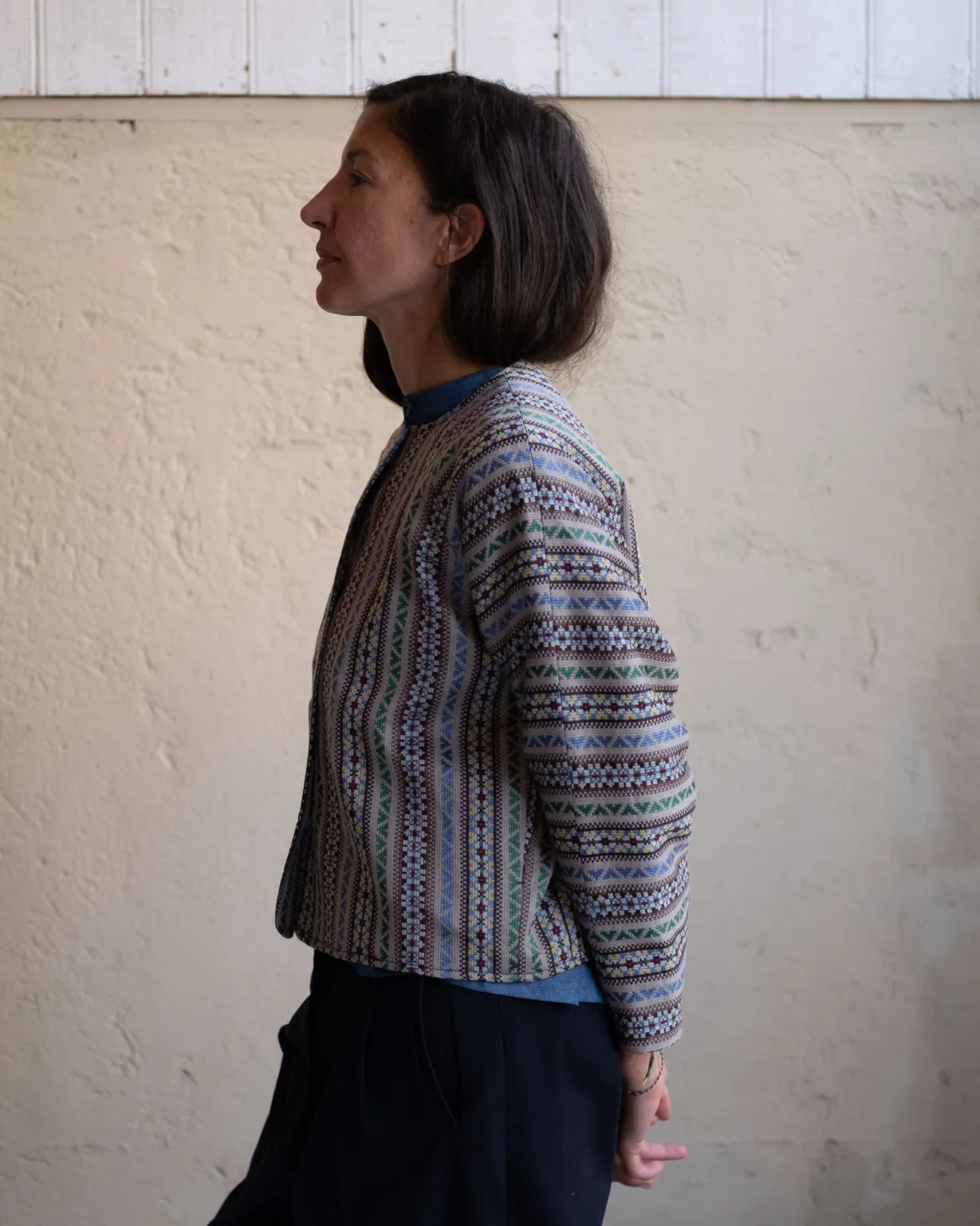 Maria Jacket | Patterned Silk-wool Blend - Image 2