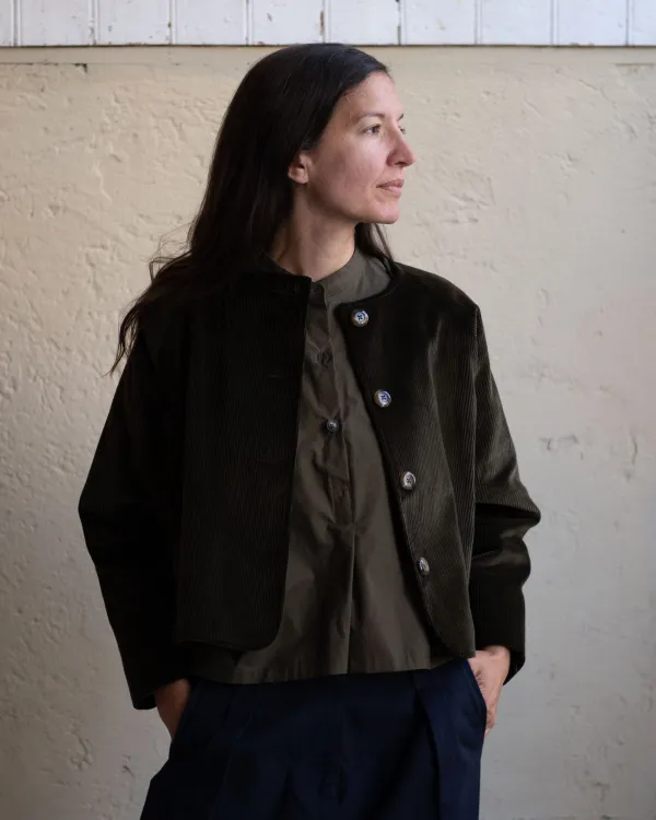 Maria Jacket | Dark Olive Brisbane Cord