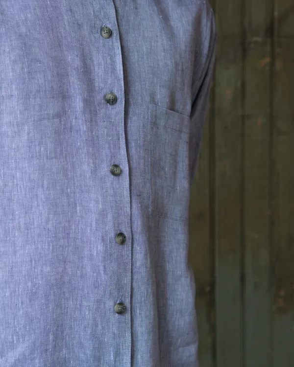 Panza Shirt | Pale Blue Irish Linen