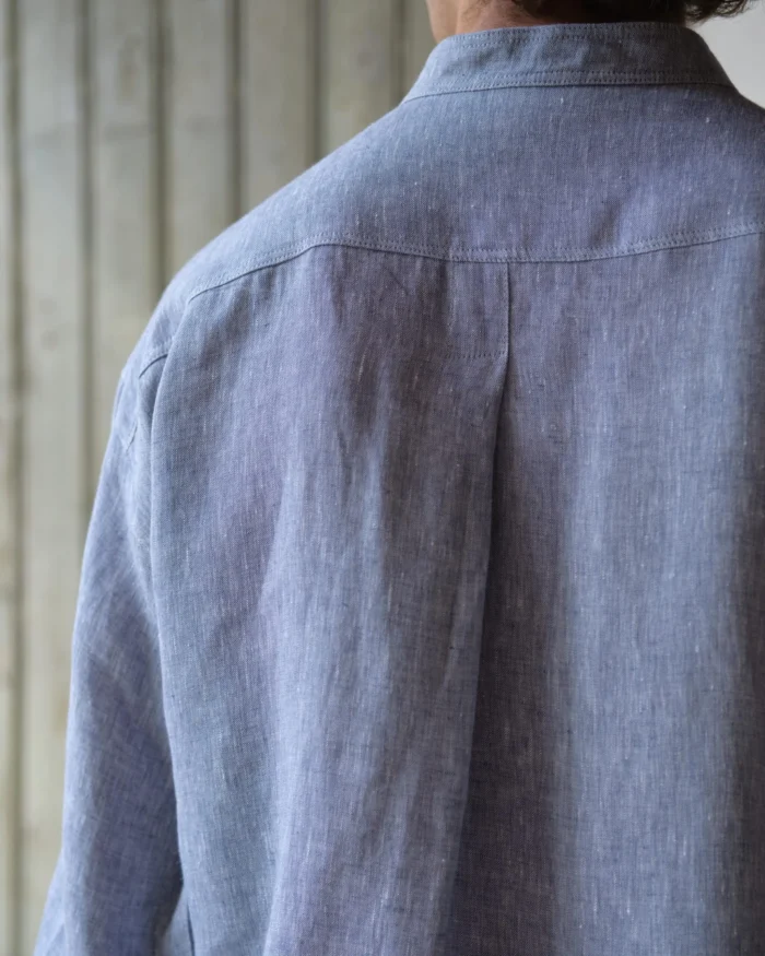 Panza Shirt | Pale Blue Irish Linen - Image 5