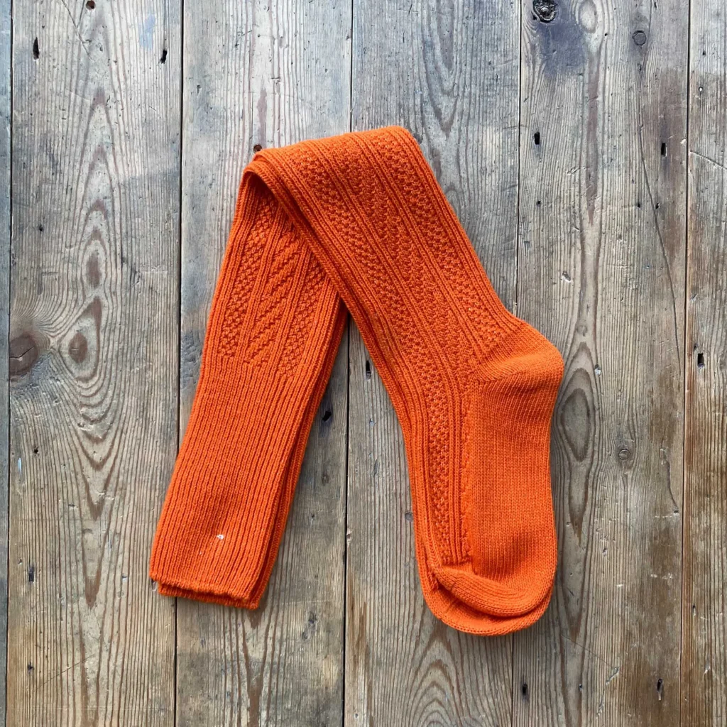 Knee-High Socks | Orange Merino Wool
