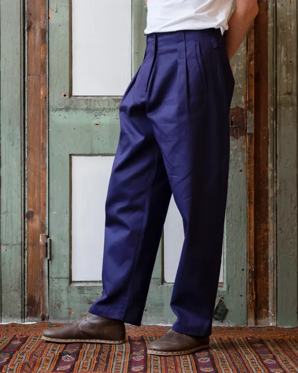 Gardener Trousers | Indigo Cotton Twill