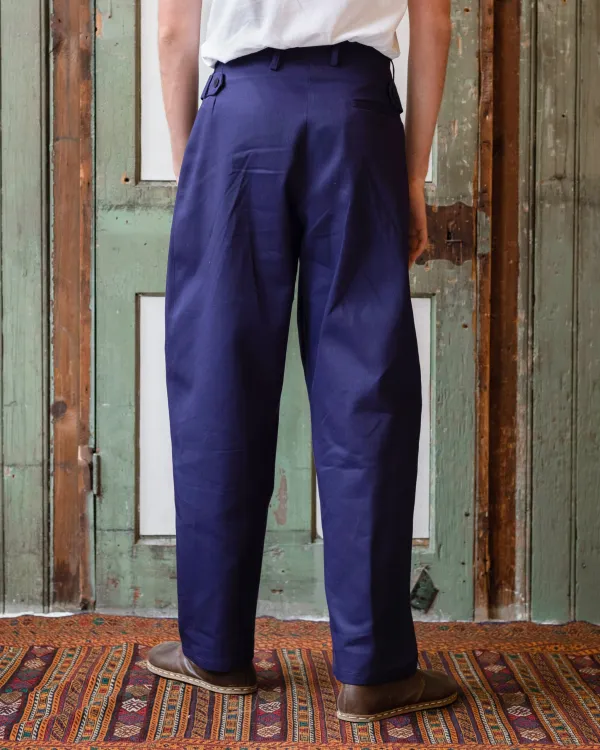 Gardener Trousers | Indigo Cotton Twill