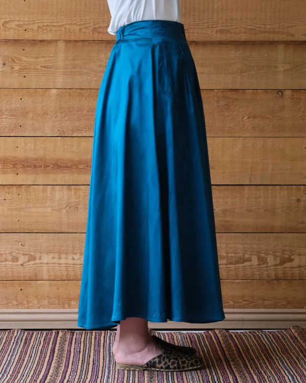 Coralie Skirt | Sapphire Silk