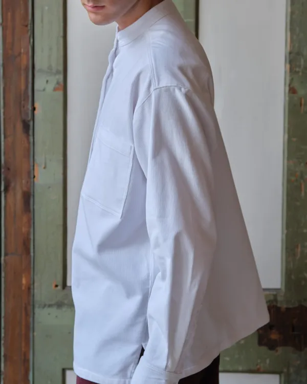 Panza Shirt | White Needlecord