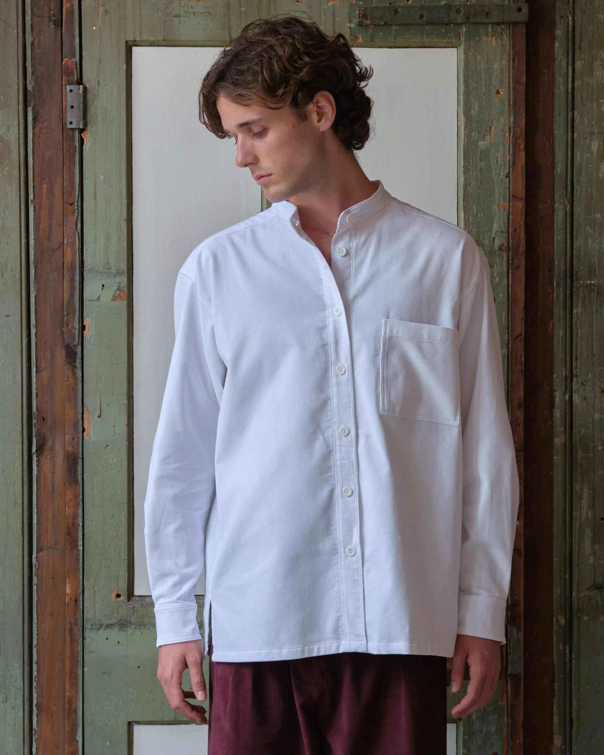 Panza Shirt | White Needlecord - Image 1