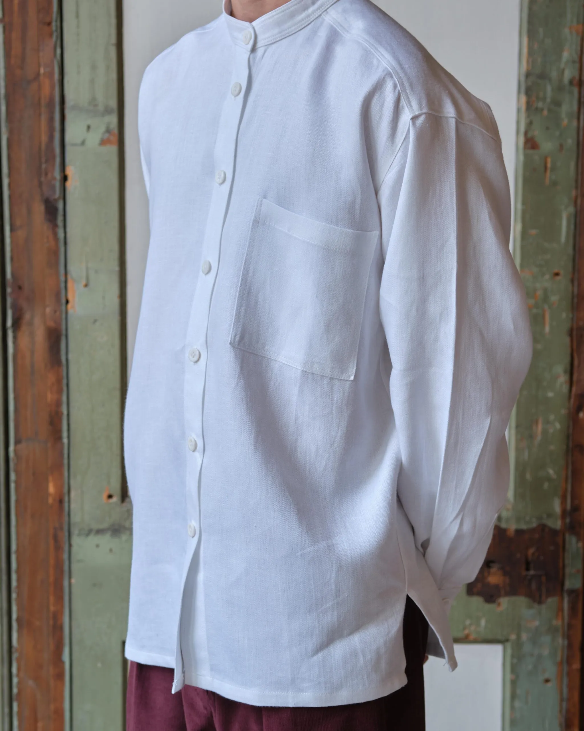 Panza Shirt | White Irish Linen - Image 2