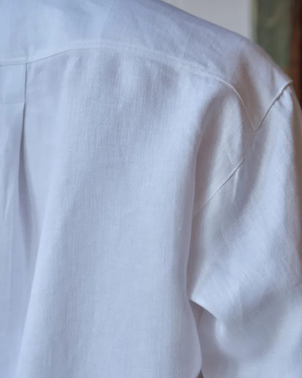 Panza Shirt | White Irish Linen