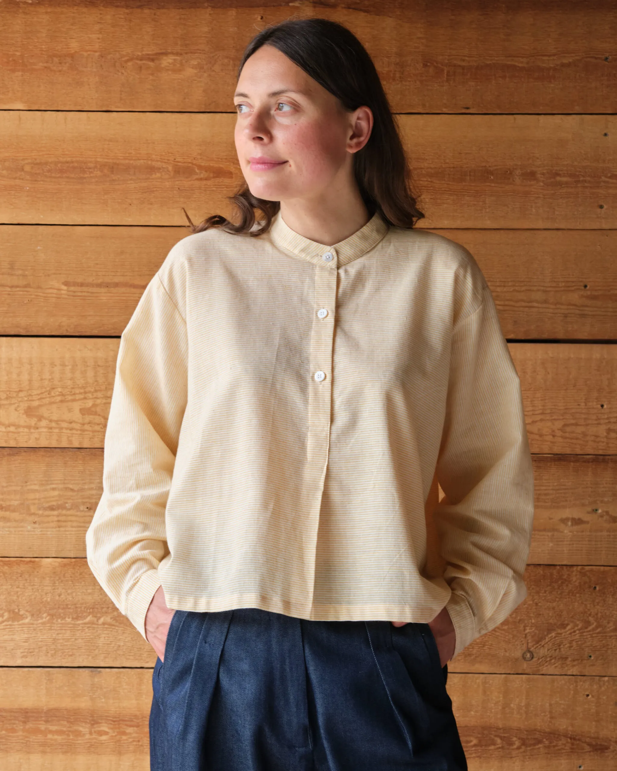 Etta Blouse | Yellow Handloom Cotton - Image 5