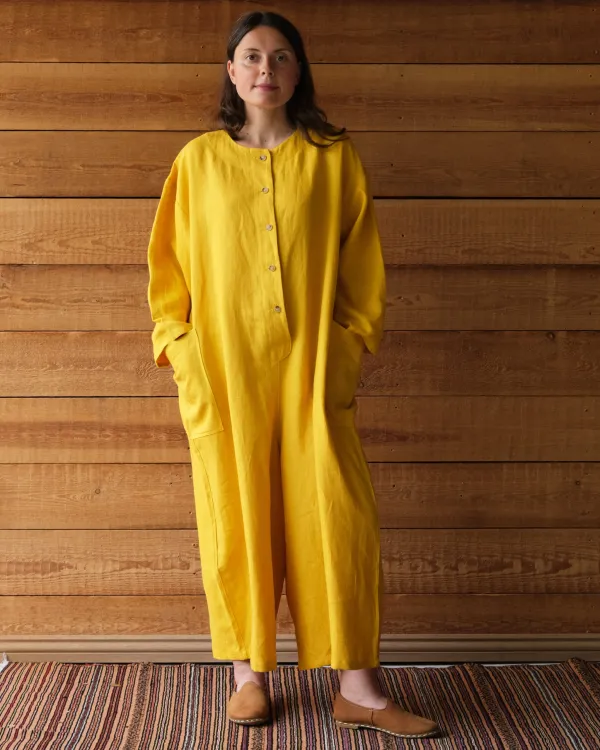 Amelia Jumpsuit | Marigold Irish Linen