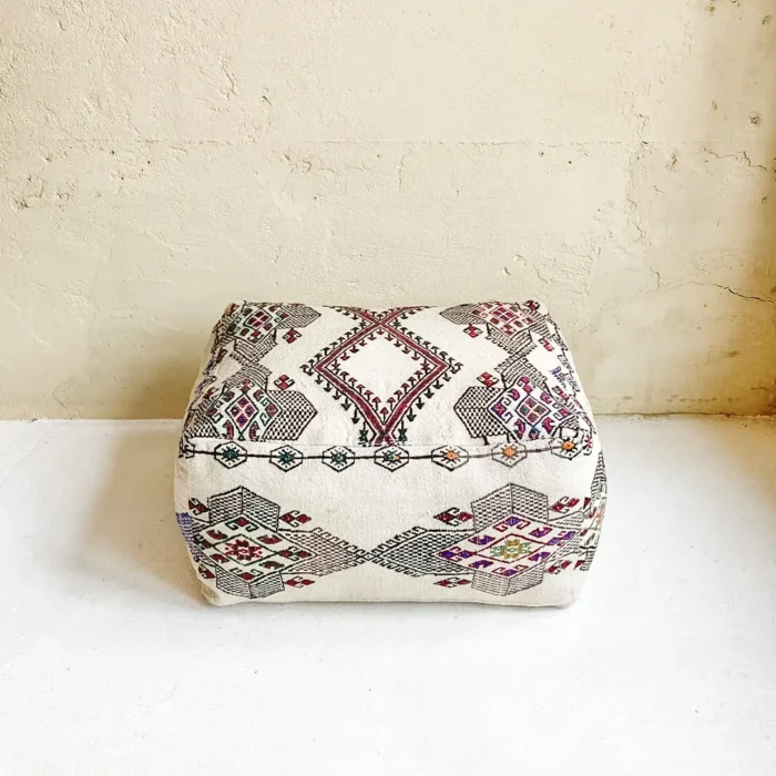 Vintage Kilim Pouffe - Image 1