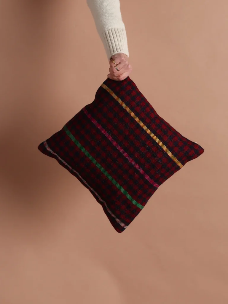Checked Kilim Cushion