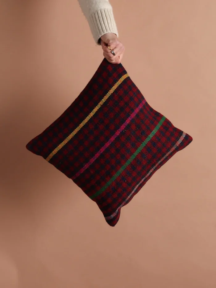 Checked Kilim Cushion - Image 2