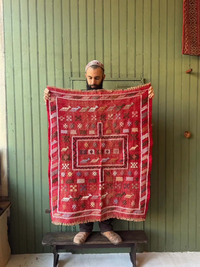 Small Moroccan Kilim Rug - Image 1